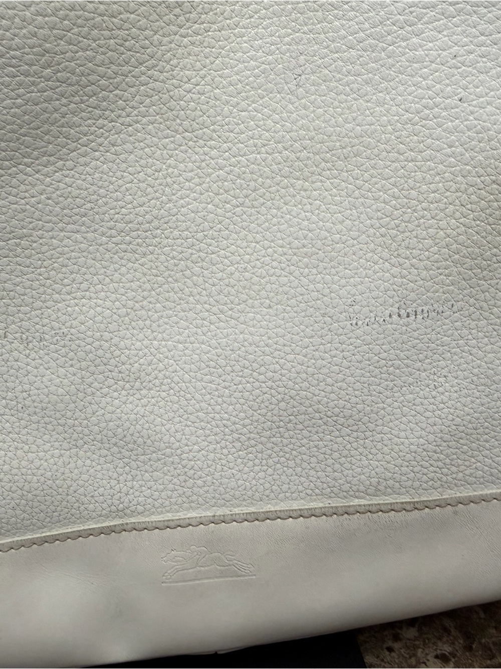 Longchamp Off-White Leather Shoulder Bag - Picture 6 of 8
